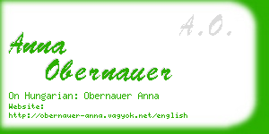 anna obernauer business card